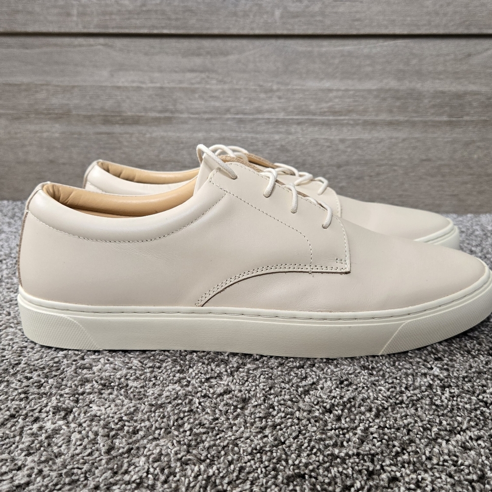 Nisolo Men's Low-Top Sneakers in Light Beige - Picture 3 of 14
